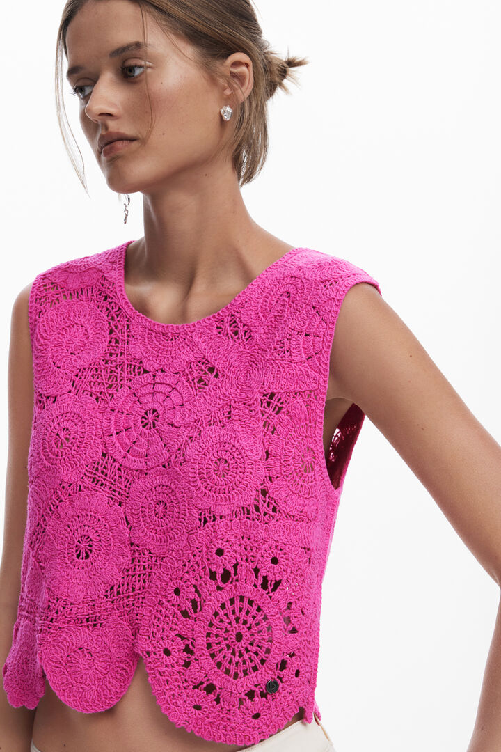 Cropped horgolt felső | Desigual