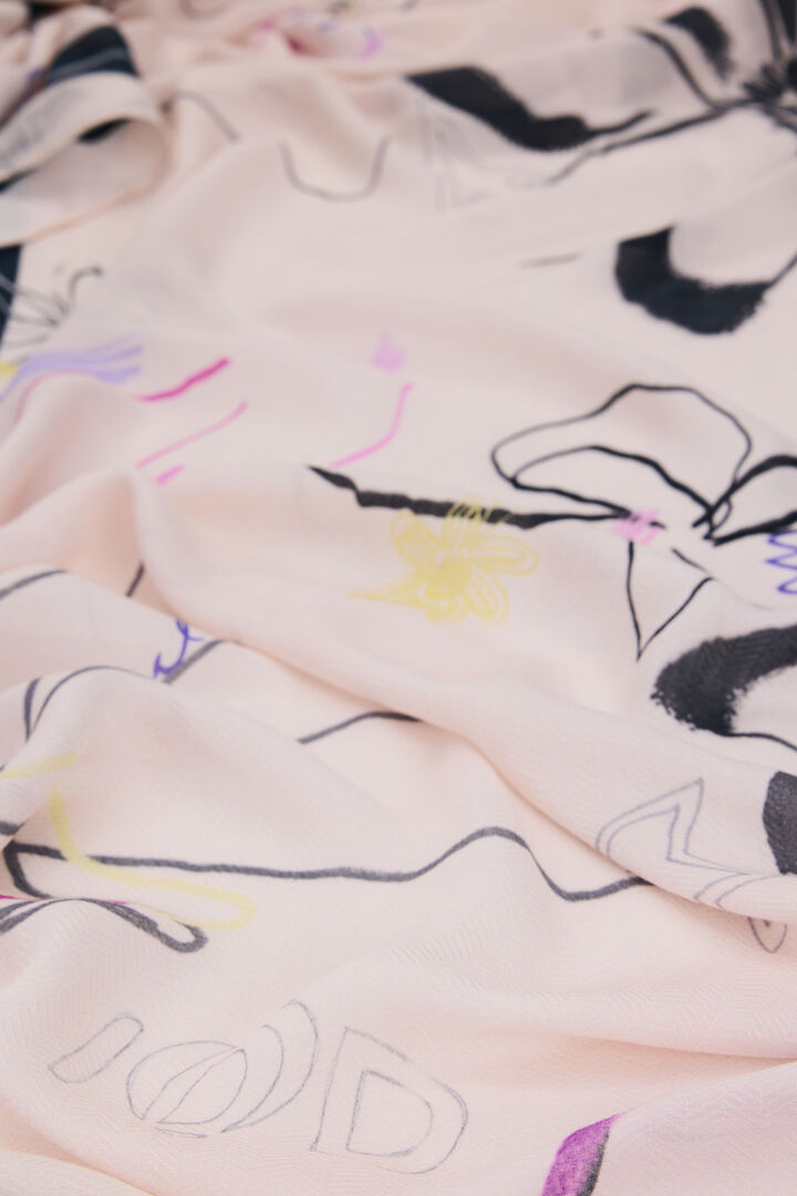 foulard stampato a fiori