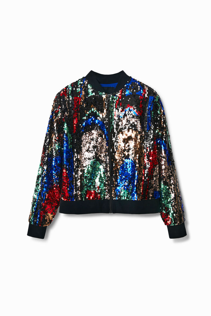 Sequin bomber jacket