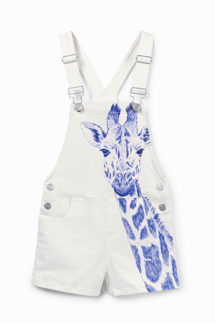 Peto vaquero blanco con jirafa | Desigual
