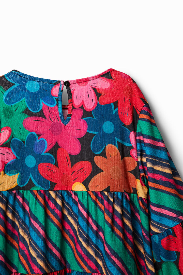 Stripy floral dress | Desigual
