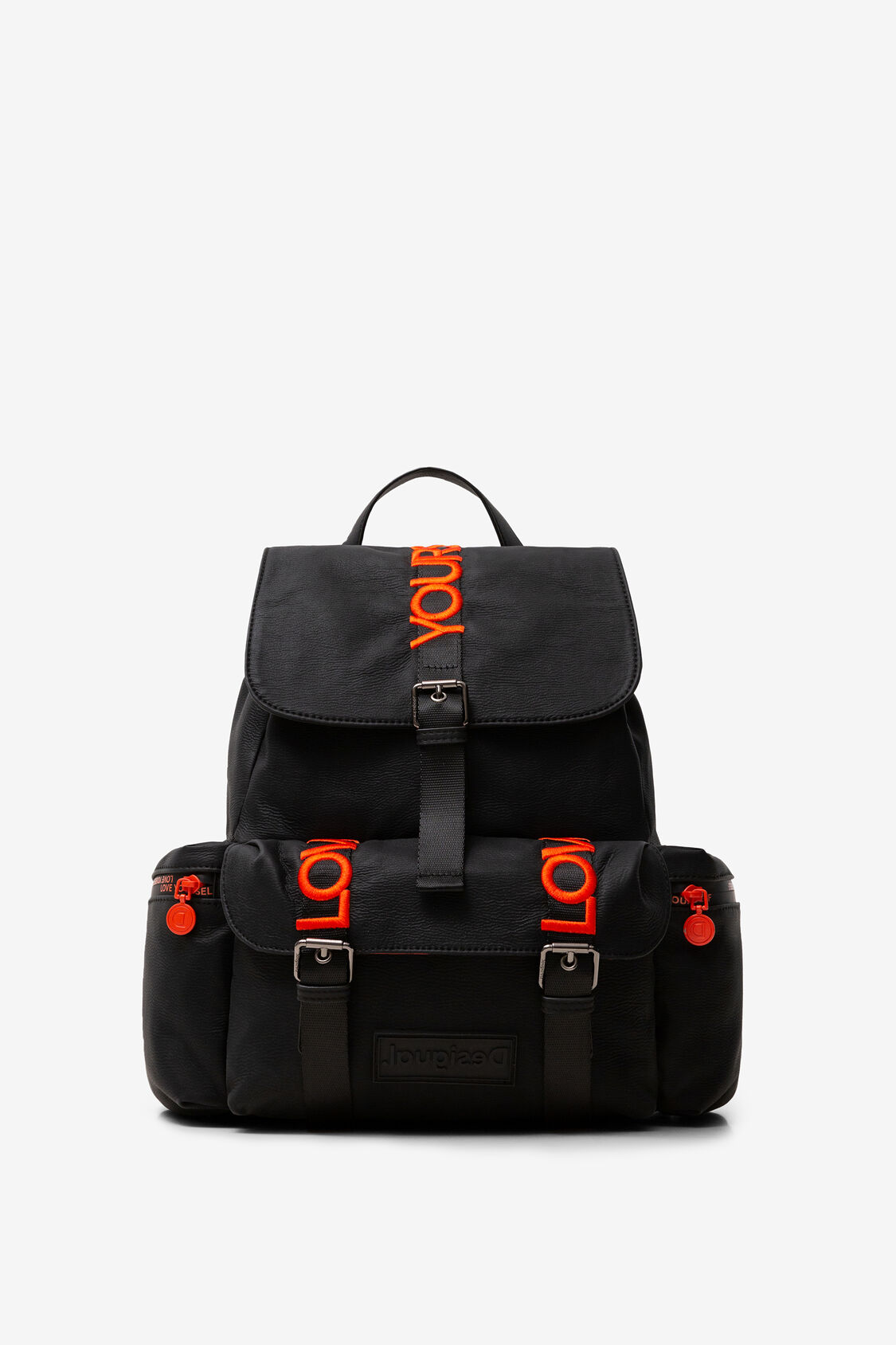 Buckles and message backpack