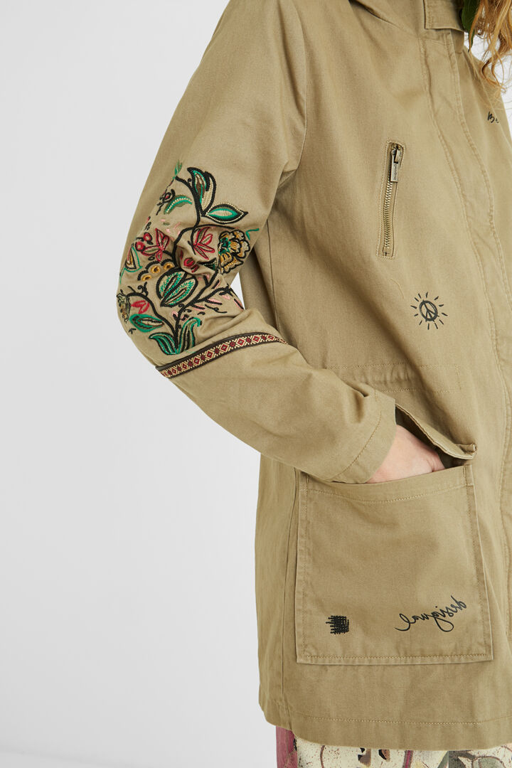 Parka met capuchon en bloemen | Desigual