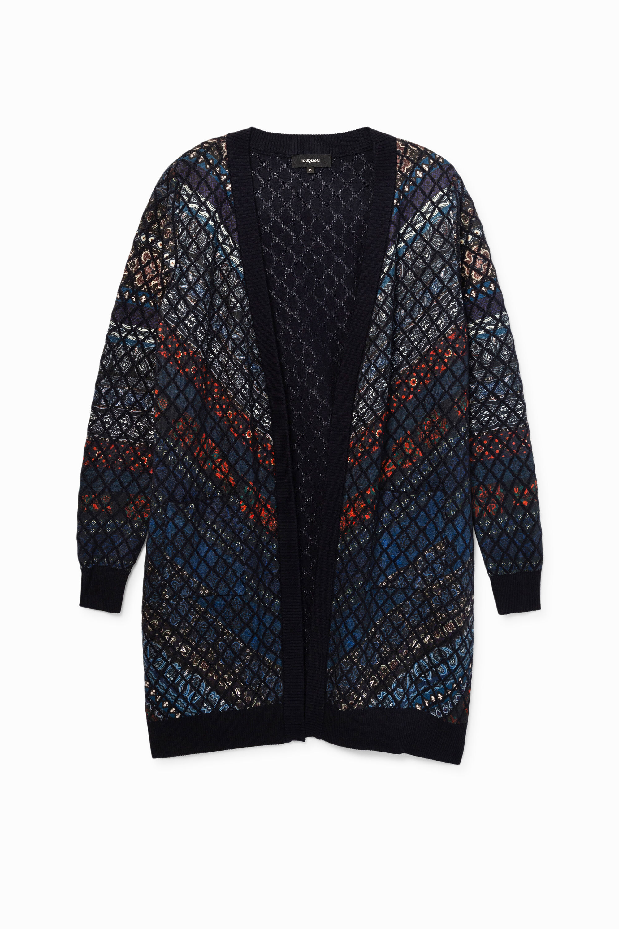 Fine knit open jacket
