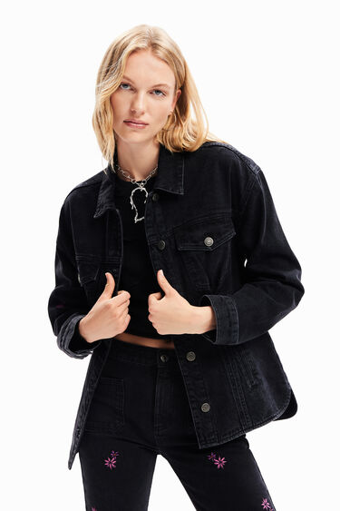 Chaqueta vaquera trucker flores | Desigual