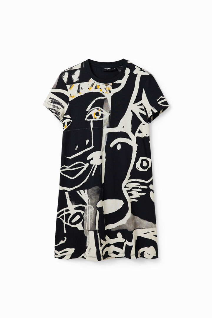 Kratka haljina s printom lica | Desigual