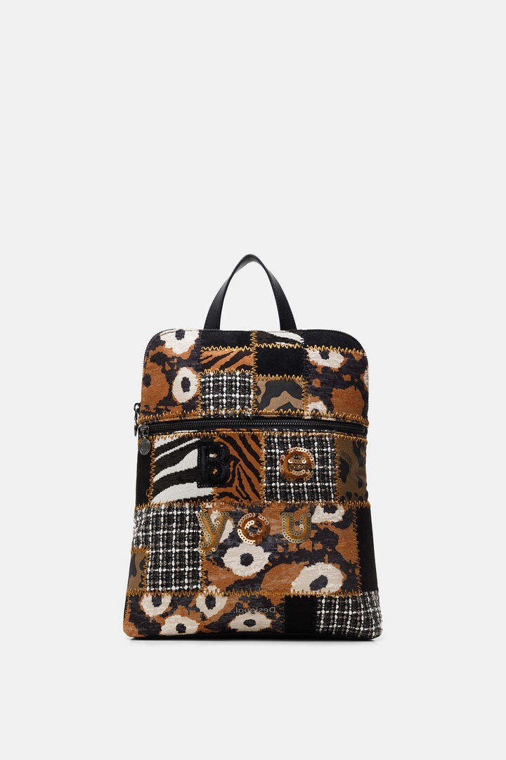 Mochila quadrada patchwork | Desigual