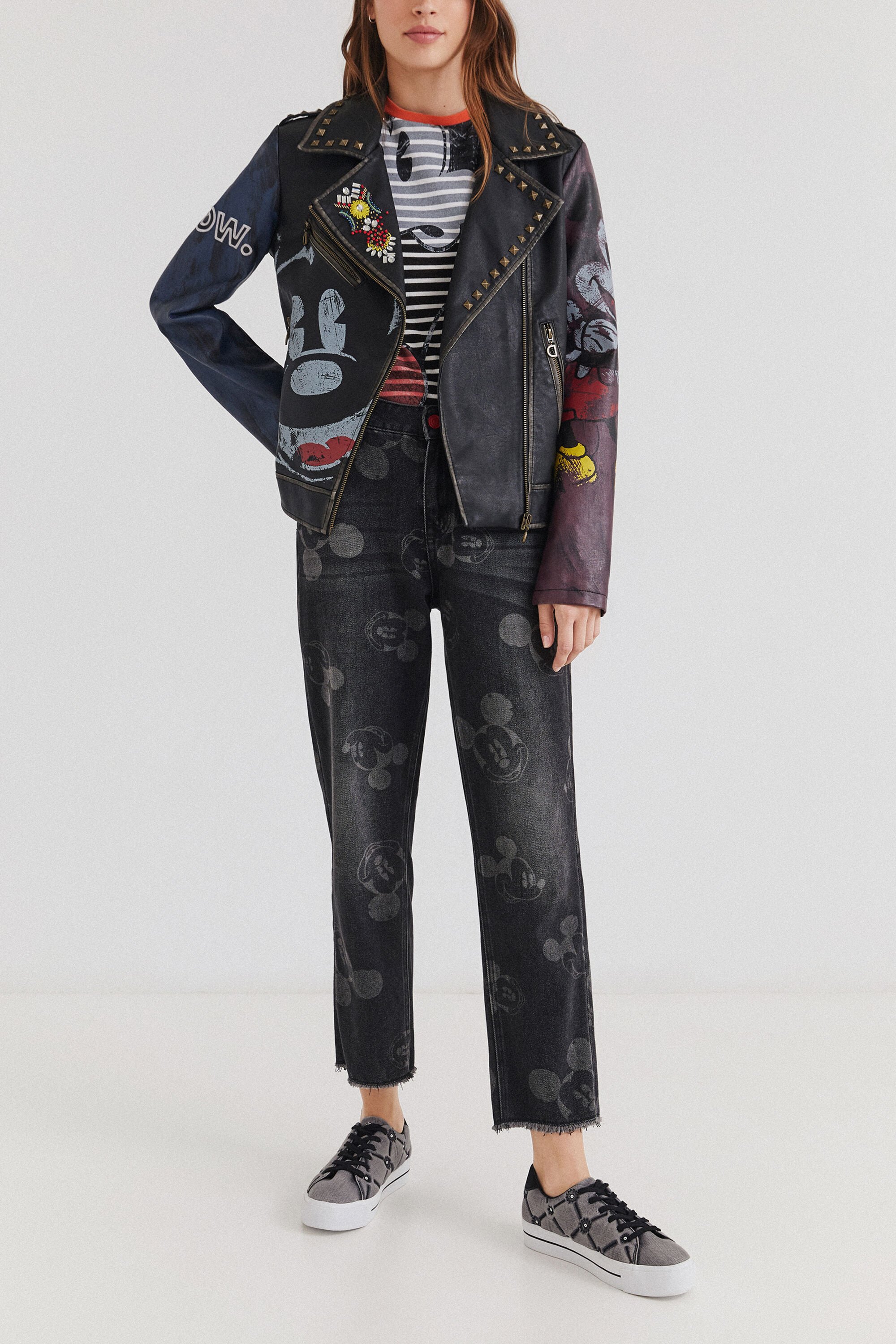 Veste biker slim Mickey Mouse | Desigual.com