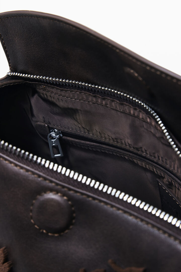Großer umwandelbarer Rucksack mit Flockdruck | Desigual
