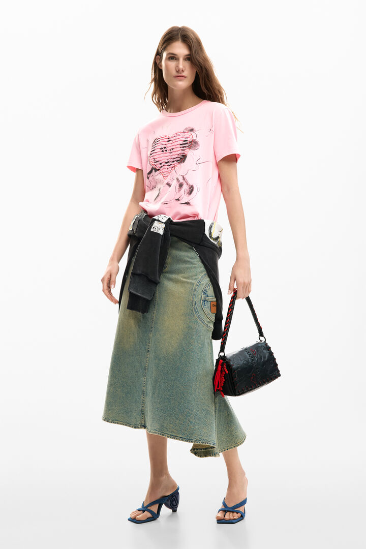 T-shirt hart Mickey en Minnie Mouse&trade; | Desigual