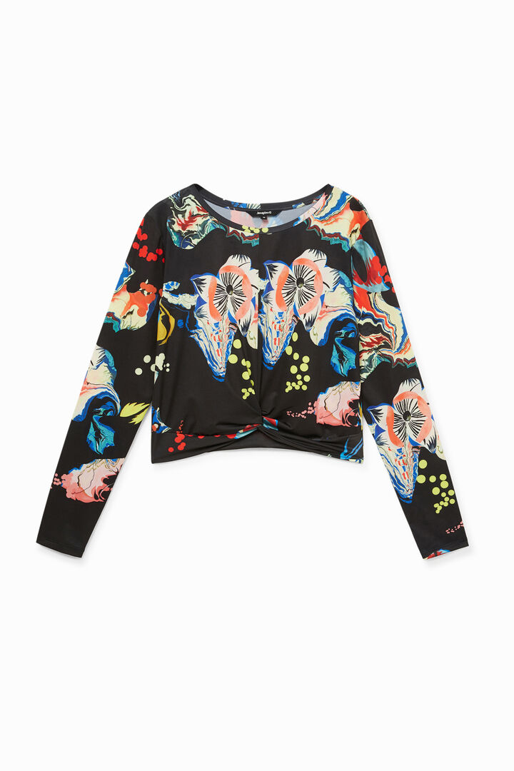 Gathered waist flowers T-shirt | Desigual