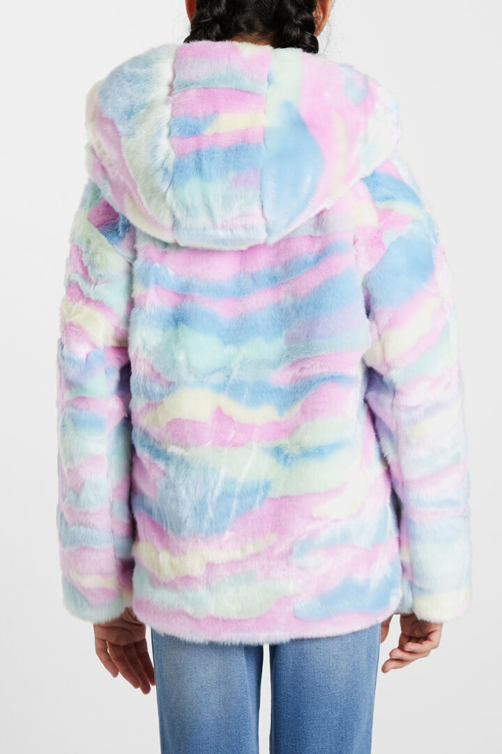 Chaqueta pelo suave pastel | Desigual