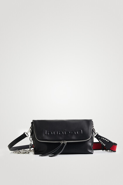 Leather-effect sling handbag
