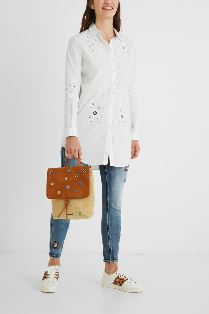 Perforated embroidery shirt | Desigual