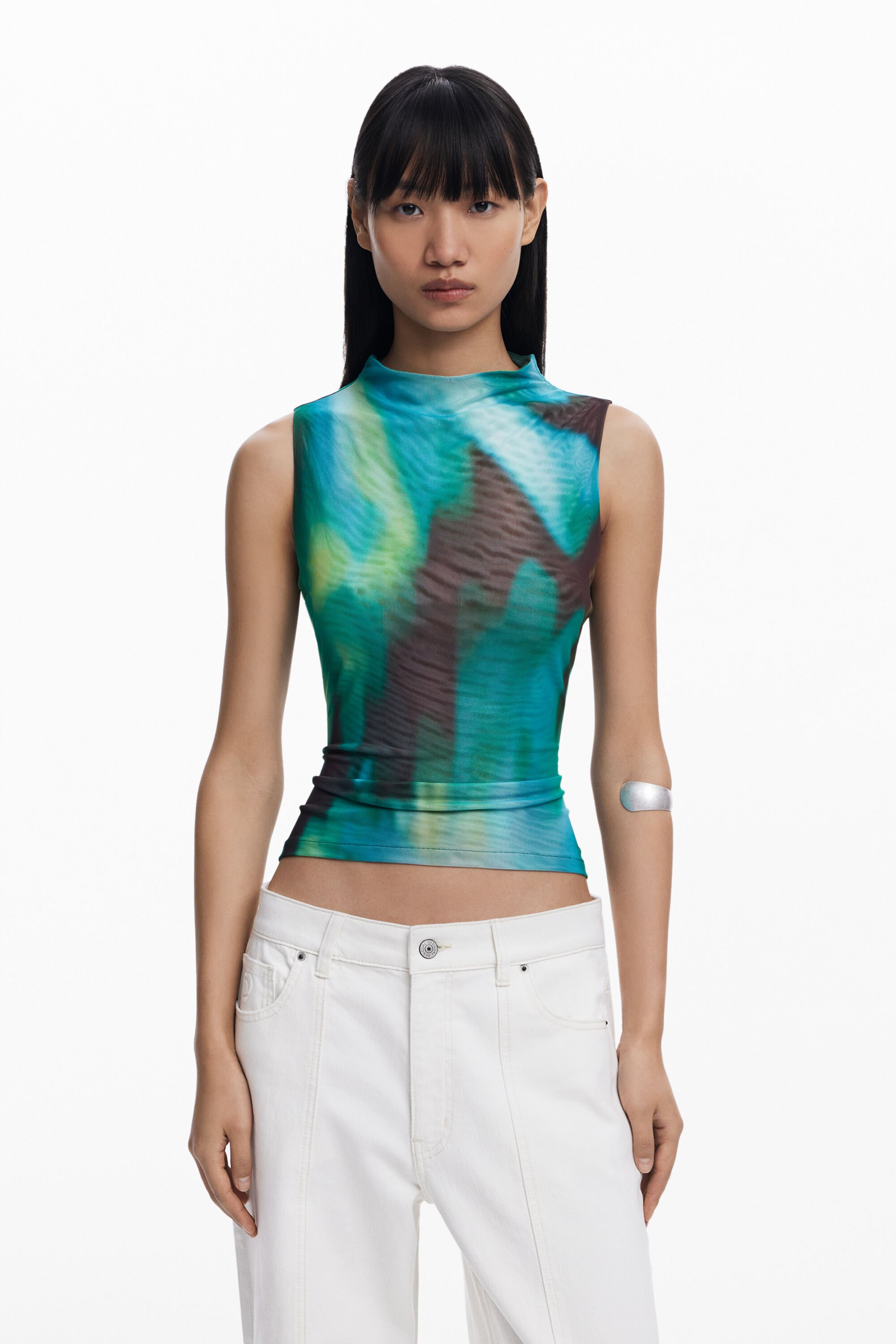 T-shirt en tulle dégradé - Desigual - Modalova