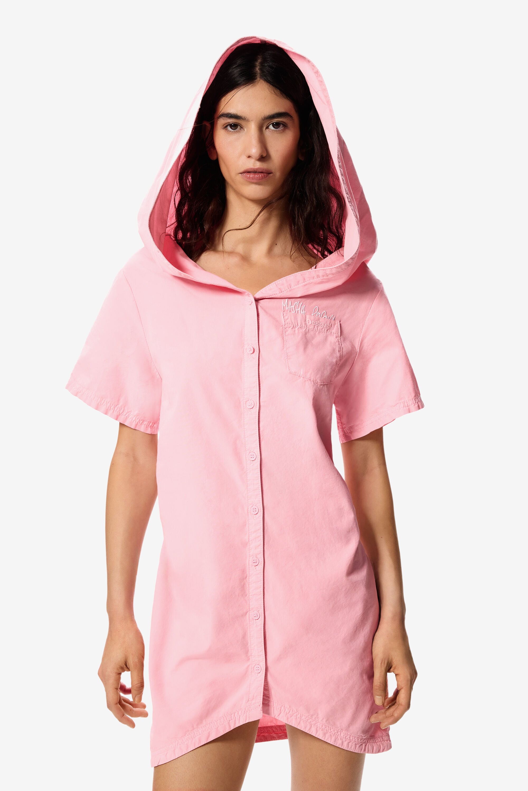 Desigual, Kapuzenkleid masha popova, Damen, Baumwolle, Rot, S