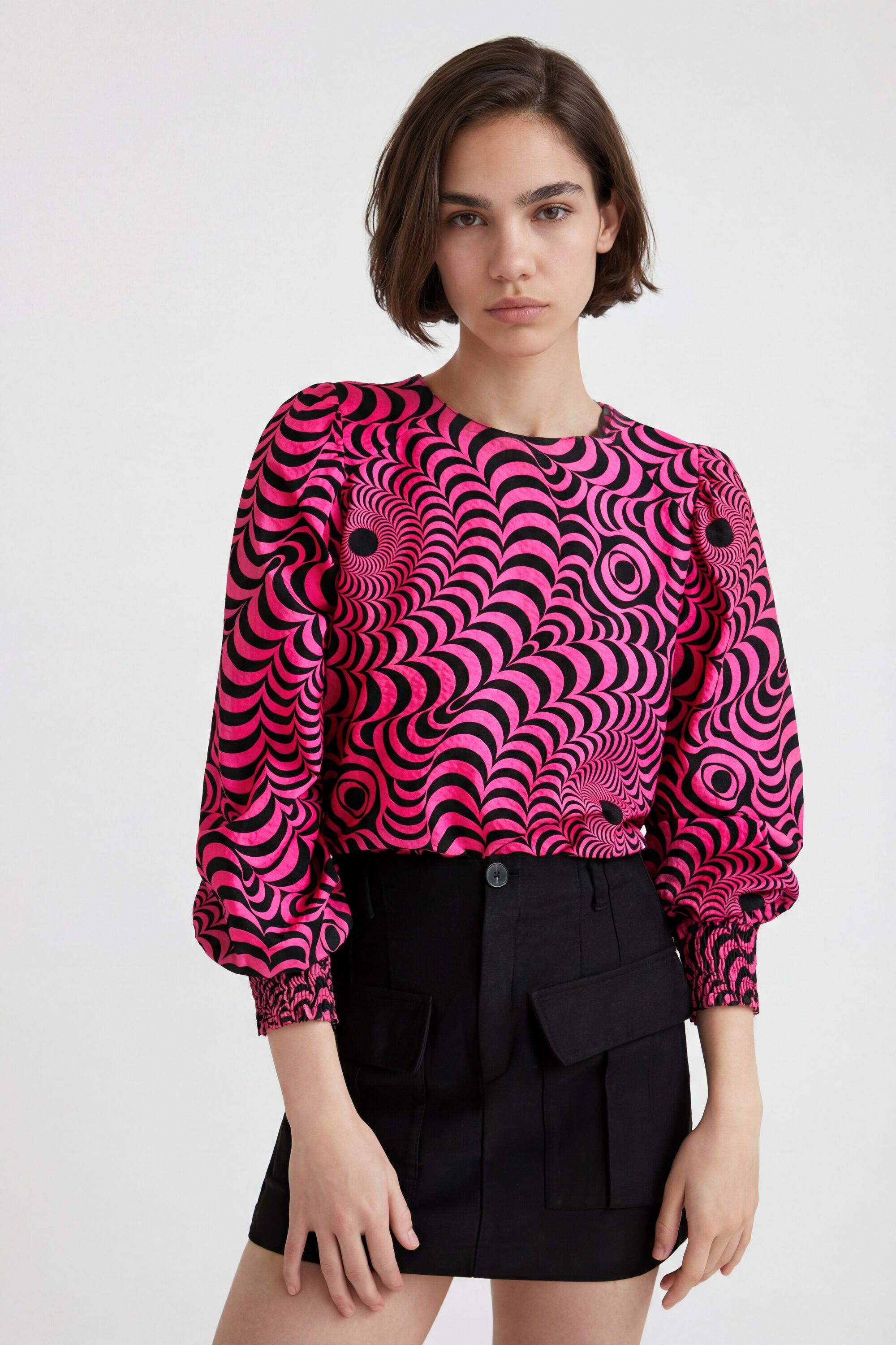 Blusa texture psichedelia - MATERIAL FINISHES (XS)