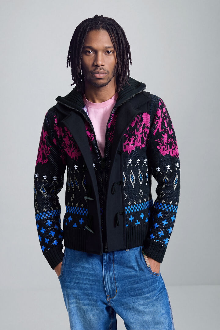 chunky knit jacquard sweater