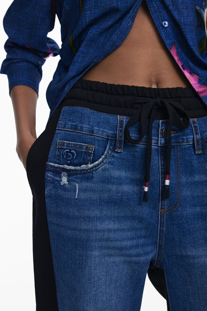 Jeans jogger a contrasto | Desigual