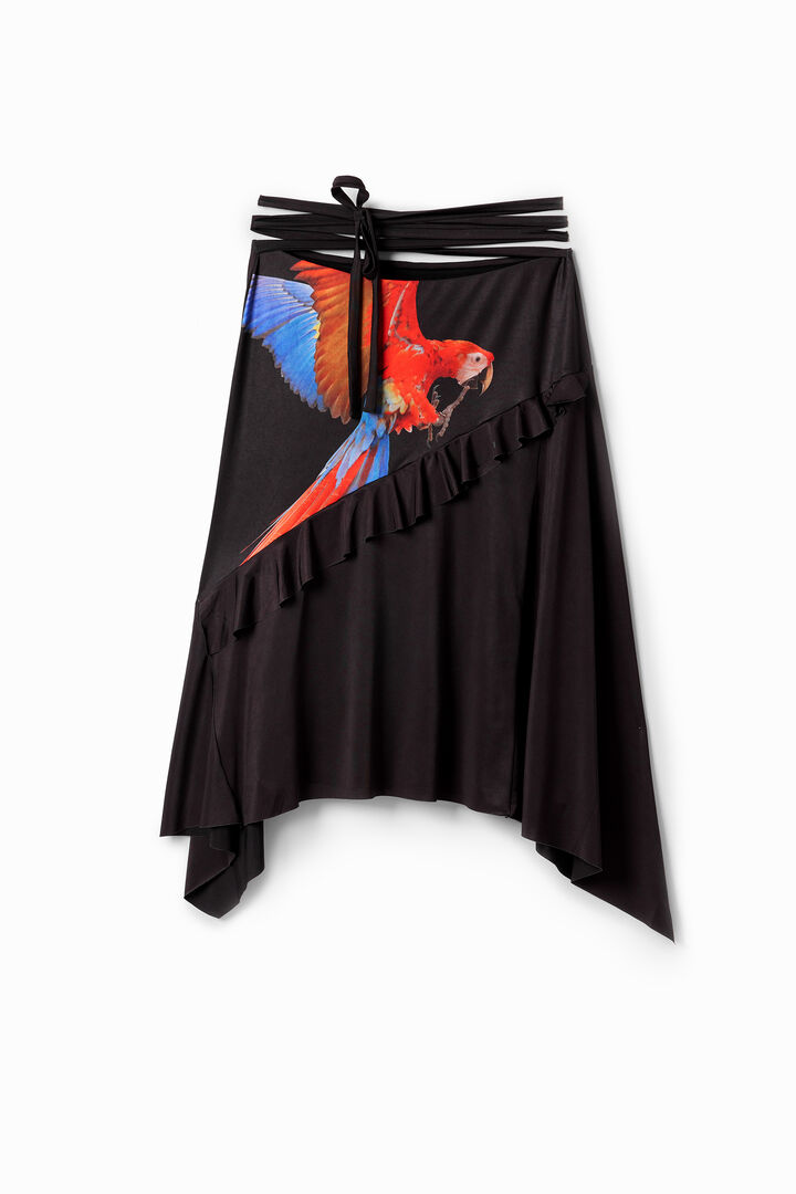 Jupe midi perroquet Tyler McGillivary | Desigual