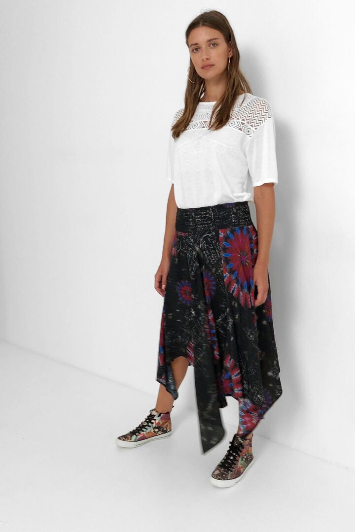 Asymmetric midi-skirt | Desigual