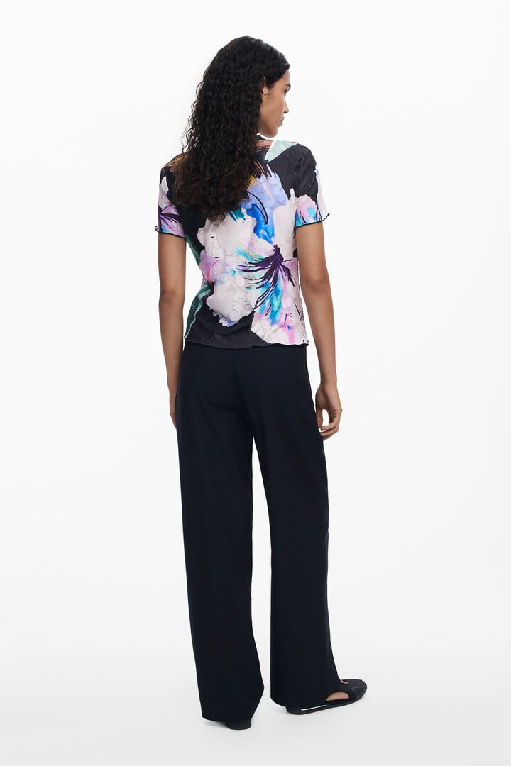 Camiseta flores textura | Desigual