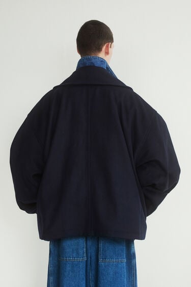 Hed Mayner short oversize wool coat | Desigual
