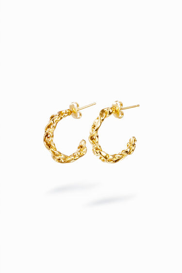 Boucles d'oreilles anneau plaqué or Zalio | Desigual