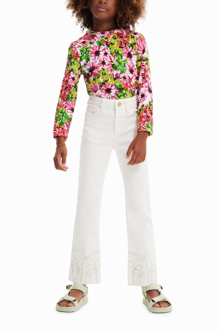 Texans flare long brodats | Desigual
