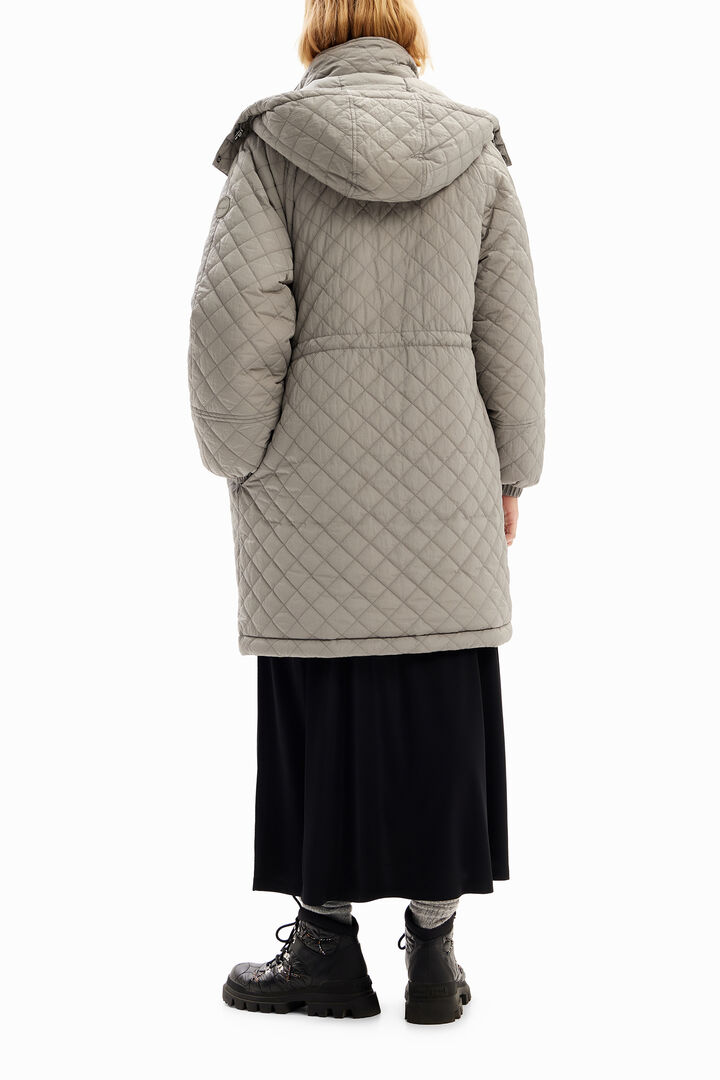 Puff-sleeve quilted coat | Desigual