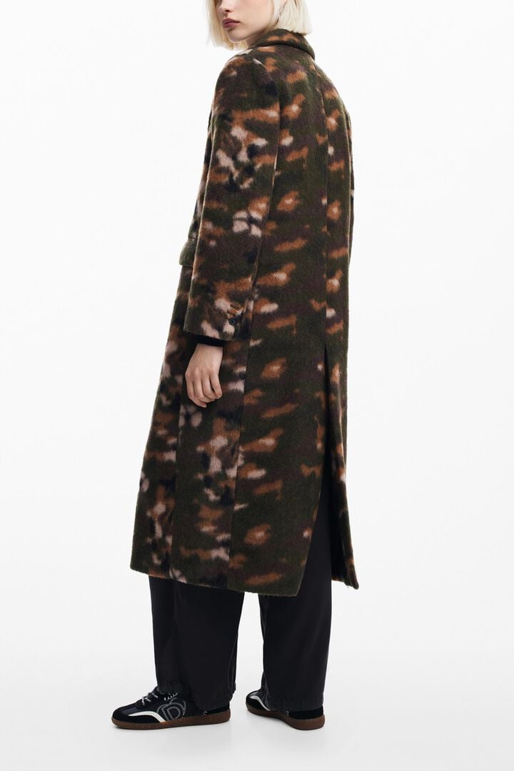 Printed long coat | Desigual