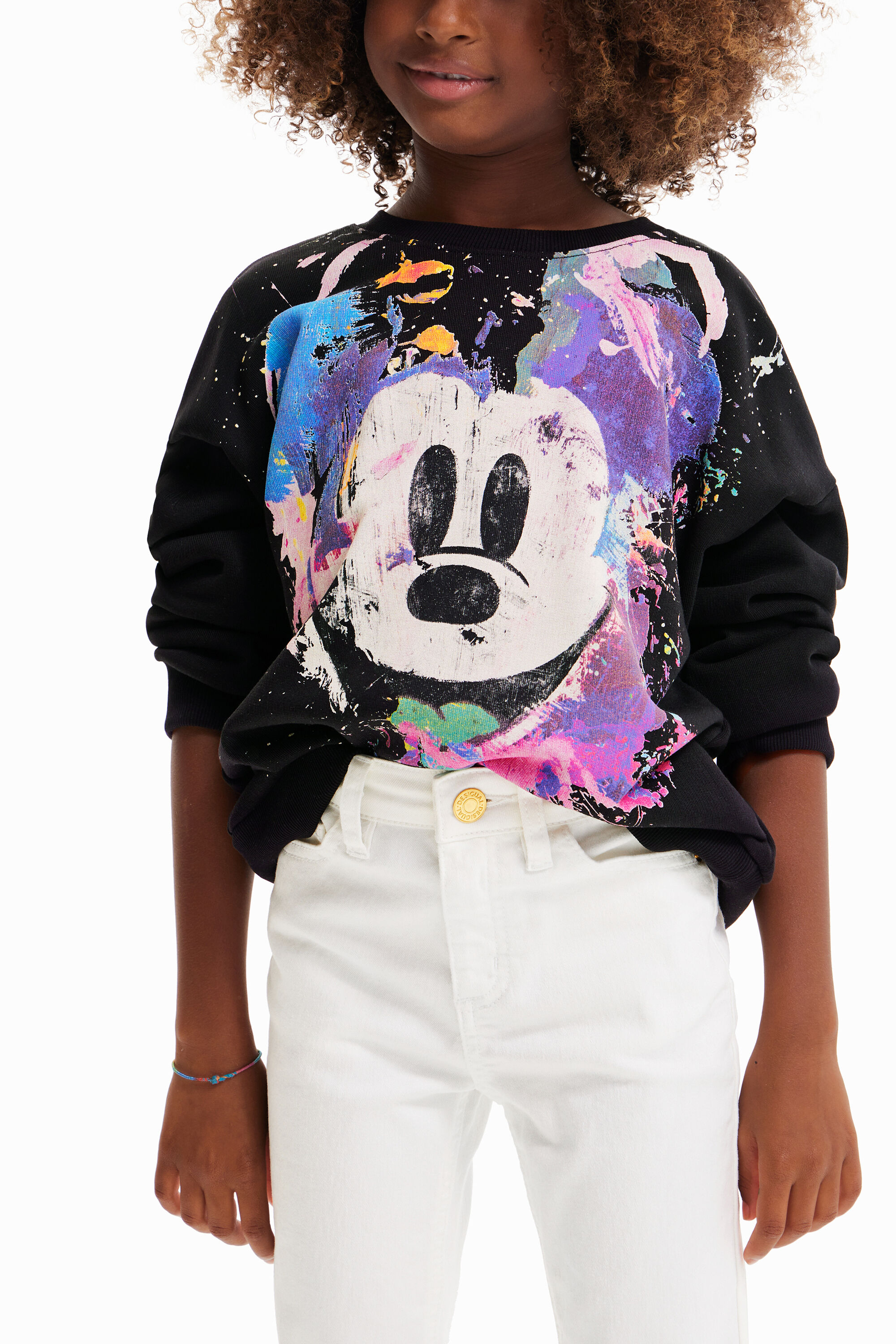 Sweat-shirt Mickey Mouse éclaboussure