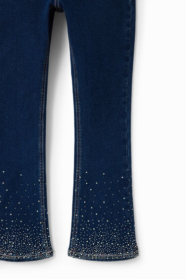 Rhinestone flare jeans | Desigual