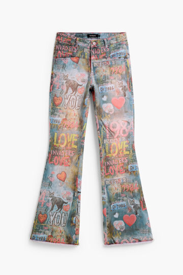 Printed Flare Jeans | Desigual