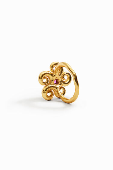 Zalio gold plated star ring | Desigual