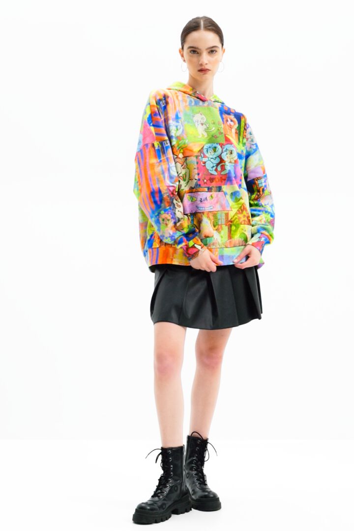 Dessuadora oversize gats María Escoté | Desigual