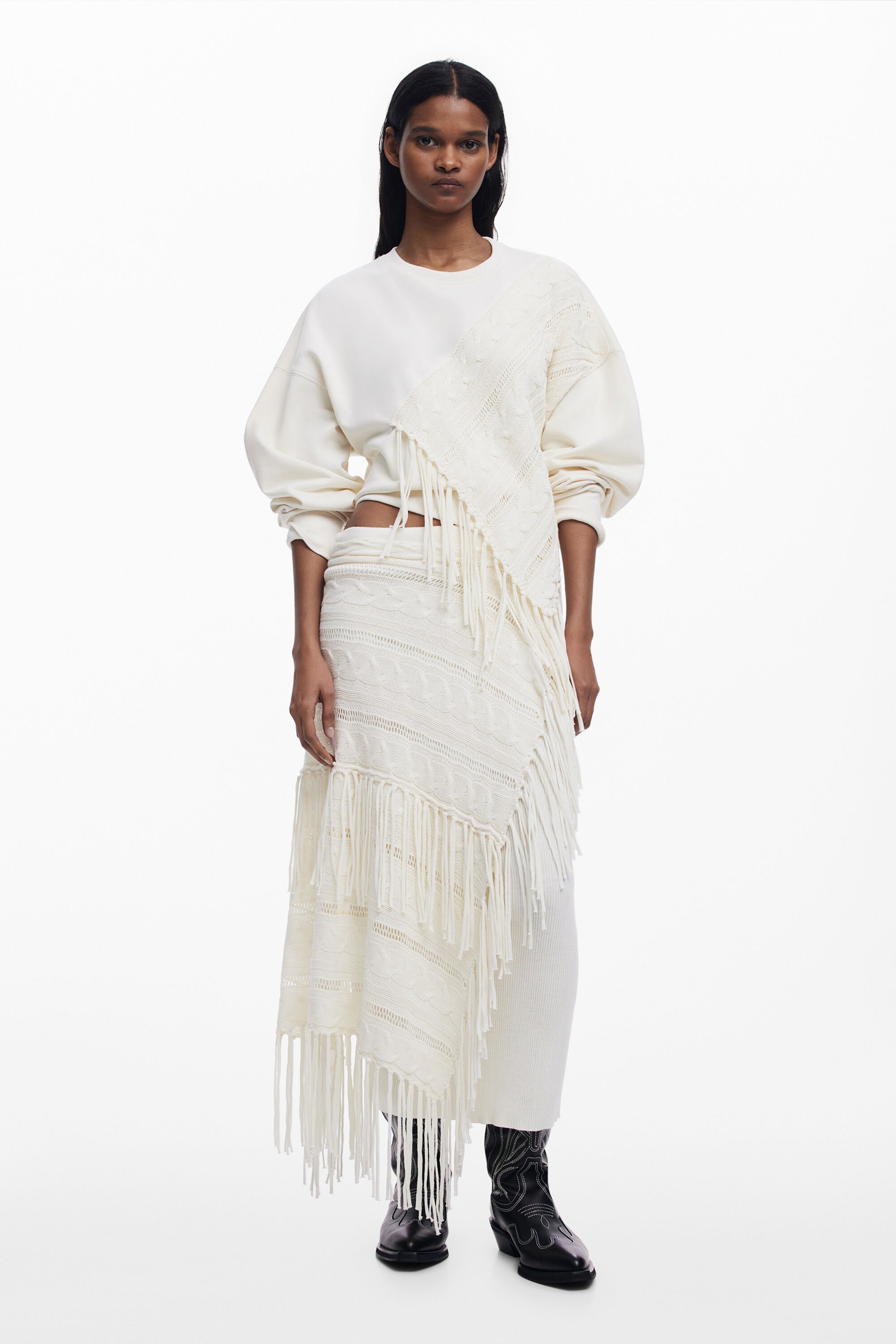 Fringe sweatshirt Women's I Desigual.com