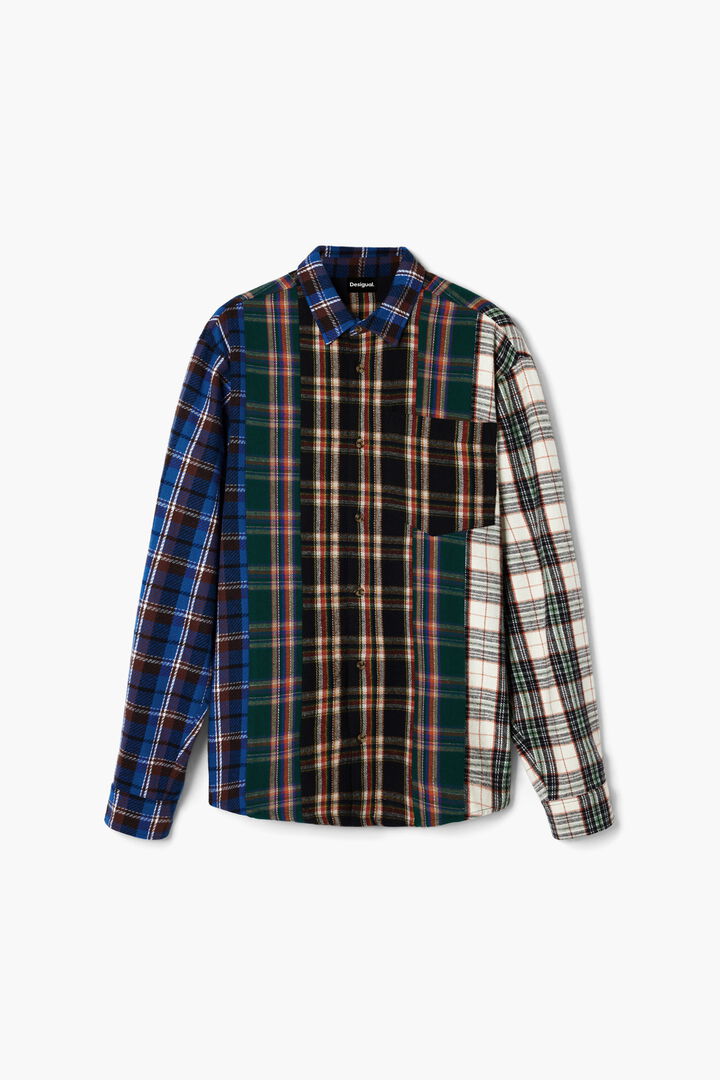 Patchwork checkered shirt