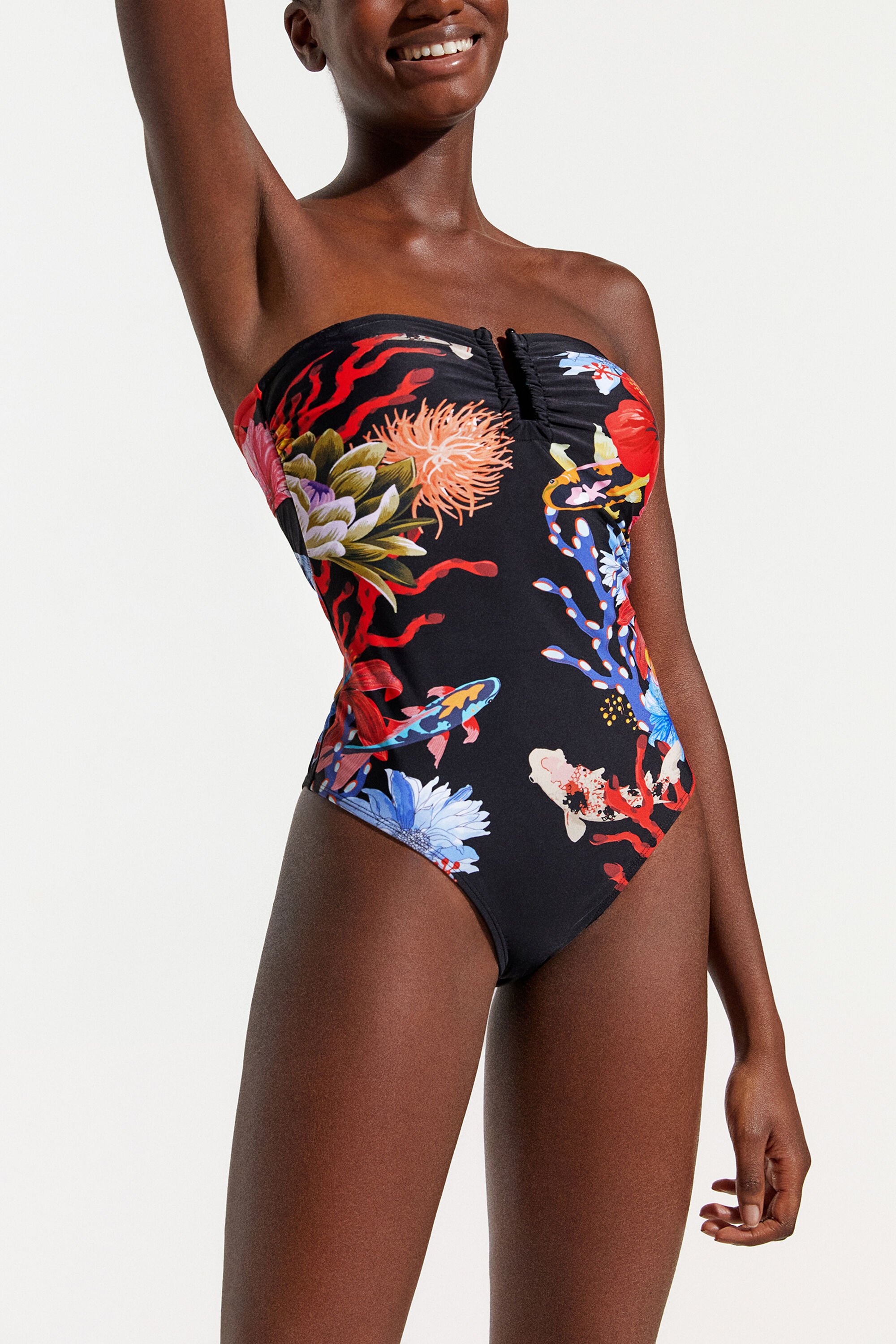 Maillot de bain sans bretelles Desigual