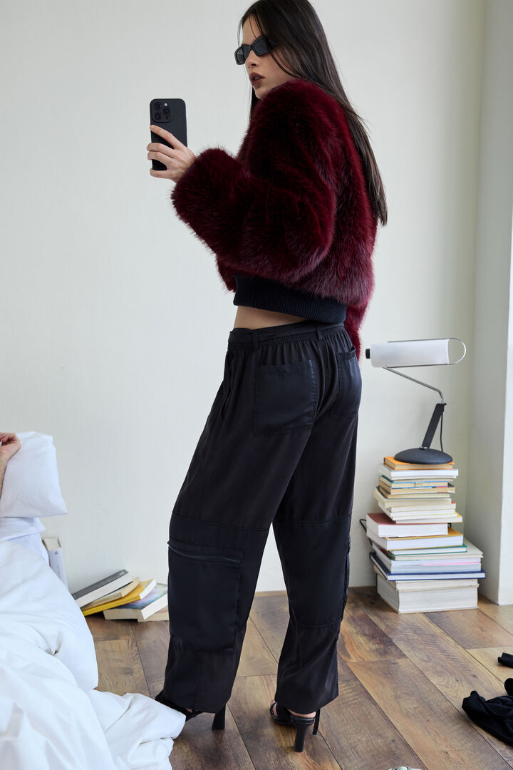 Raspberry fur jacket | Desigual