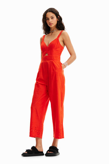 Flocked long jumpsuit | Desigual