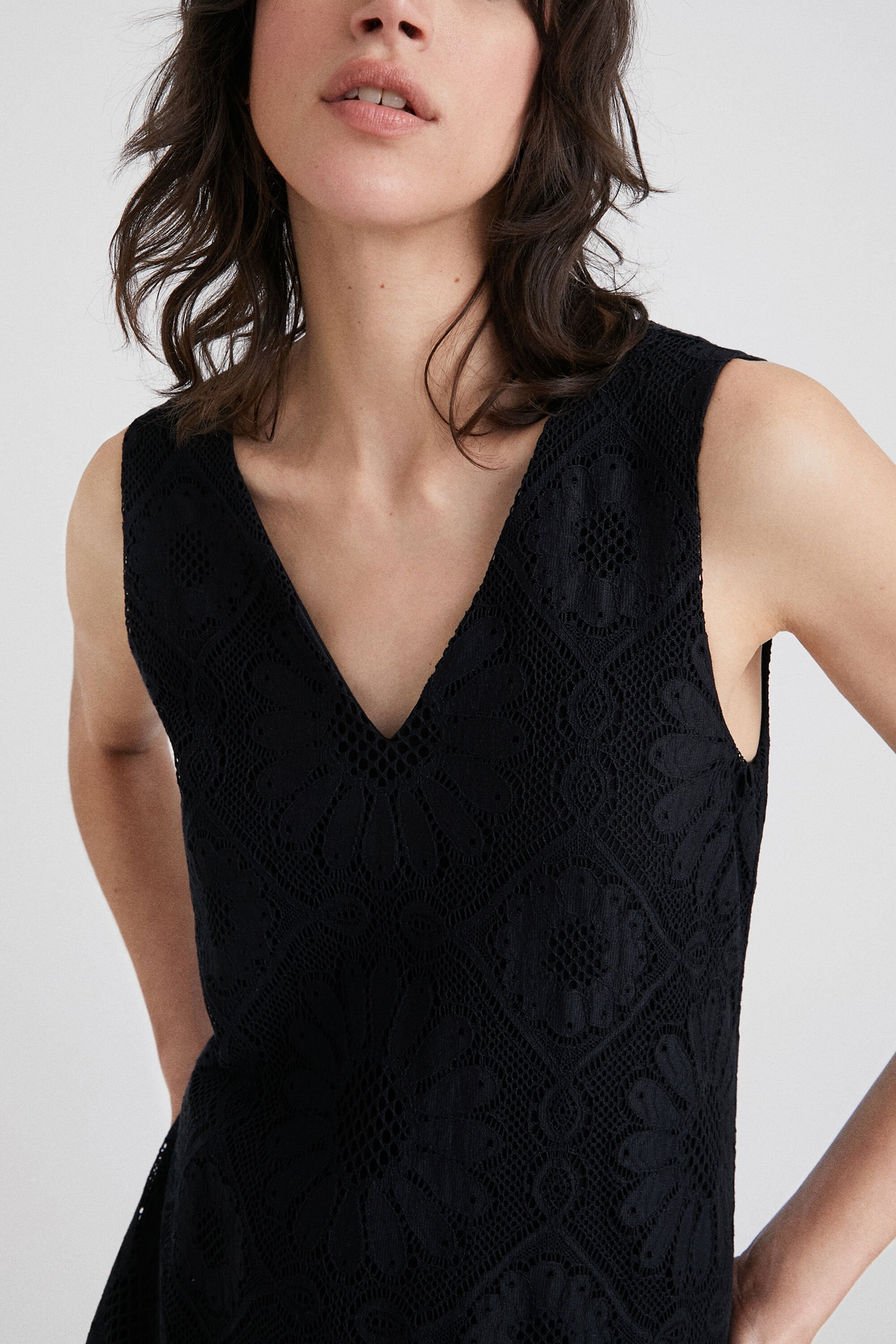 Desigual black shop lace dress