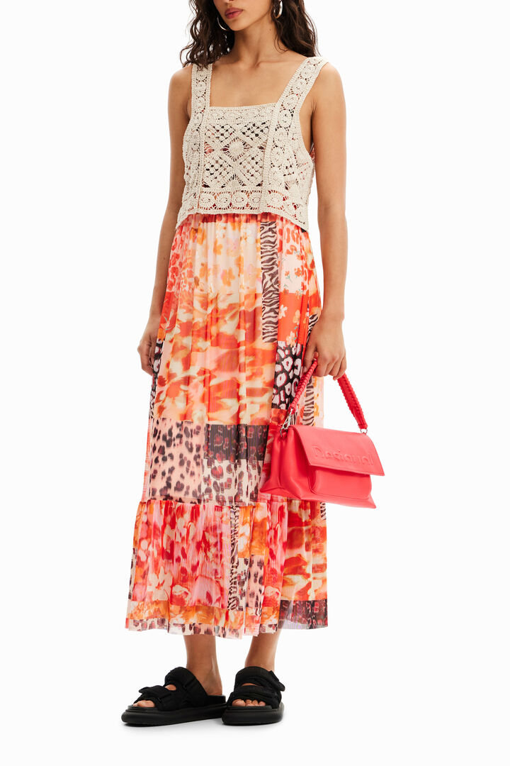 Hosszú patchwork ruha | Desigual
