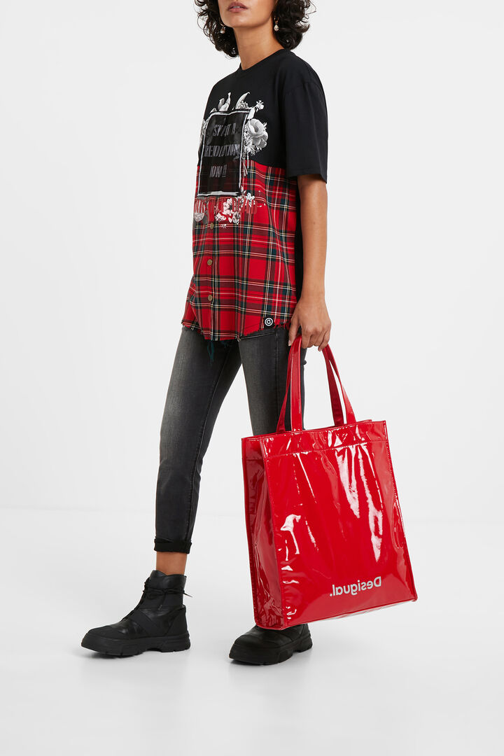 Oversize tartan T-shirt | Desigual