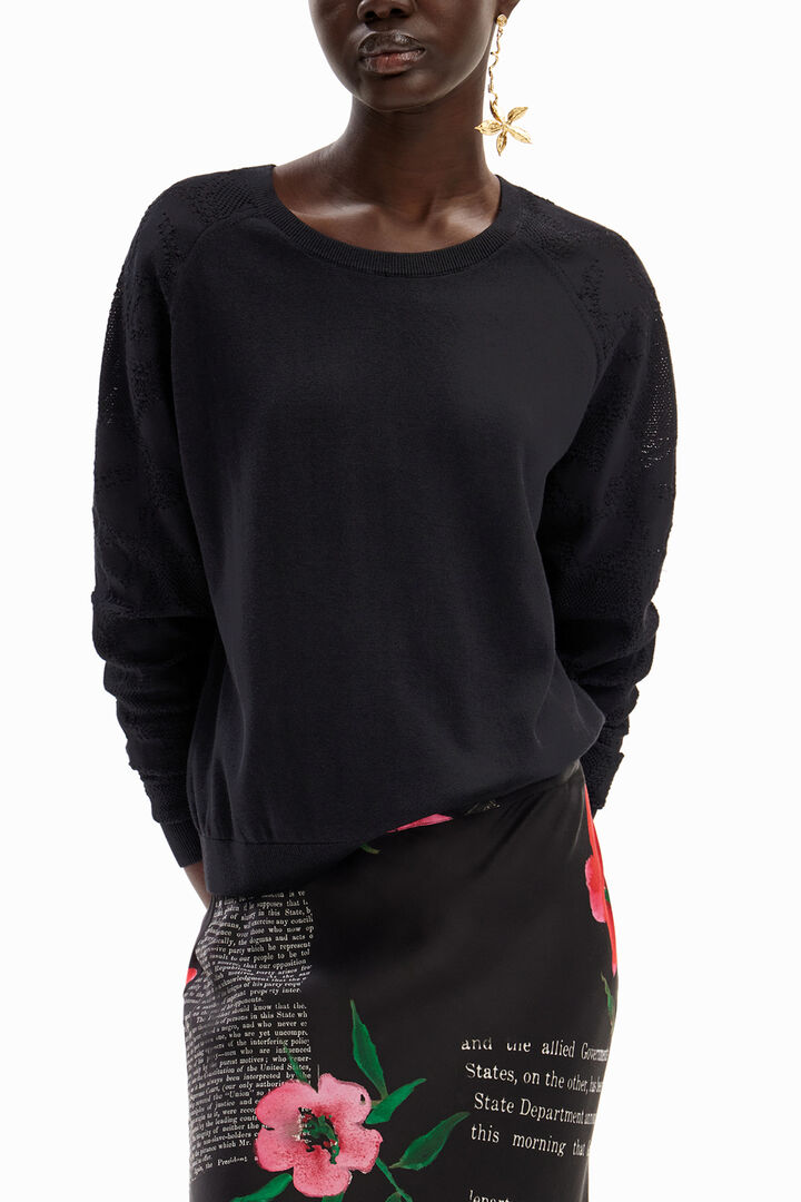 Textured floral pullover | Desigual