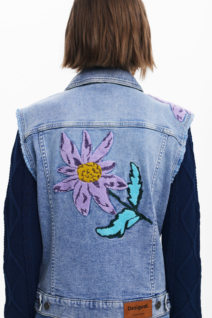 Combined floral Trucker jacket | Desigual