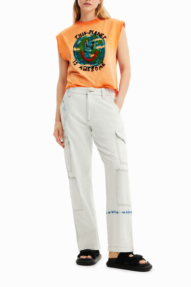 Camiseta efecto lavado Planet | Desigual