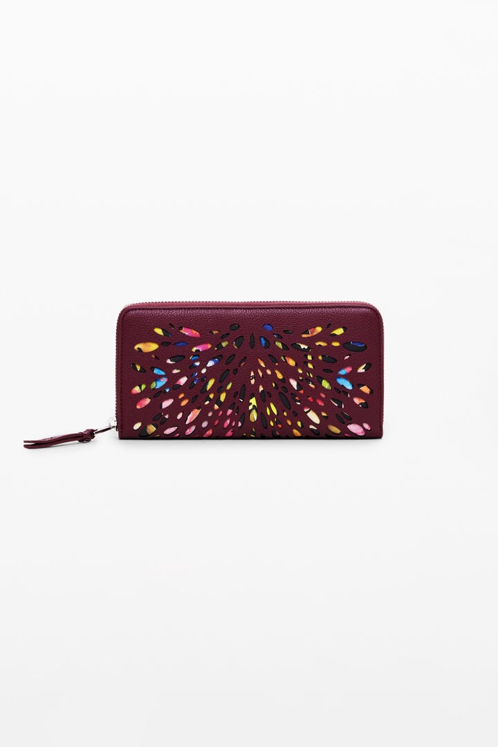 Geperforeerde portemonnee met glas-in-lood-design