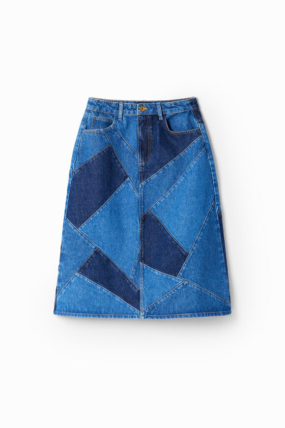 María Escoté patchwork denim skirt