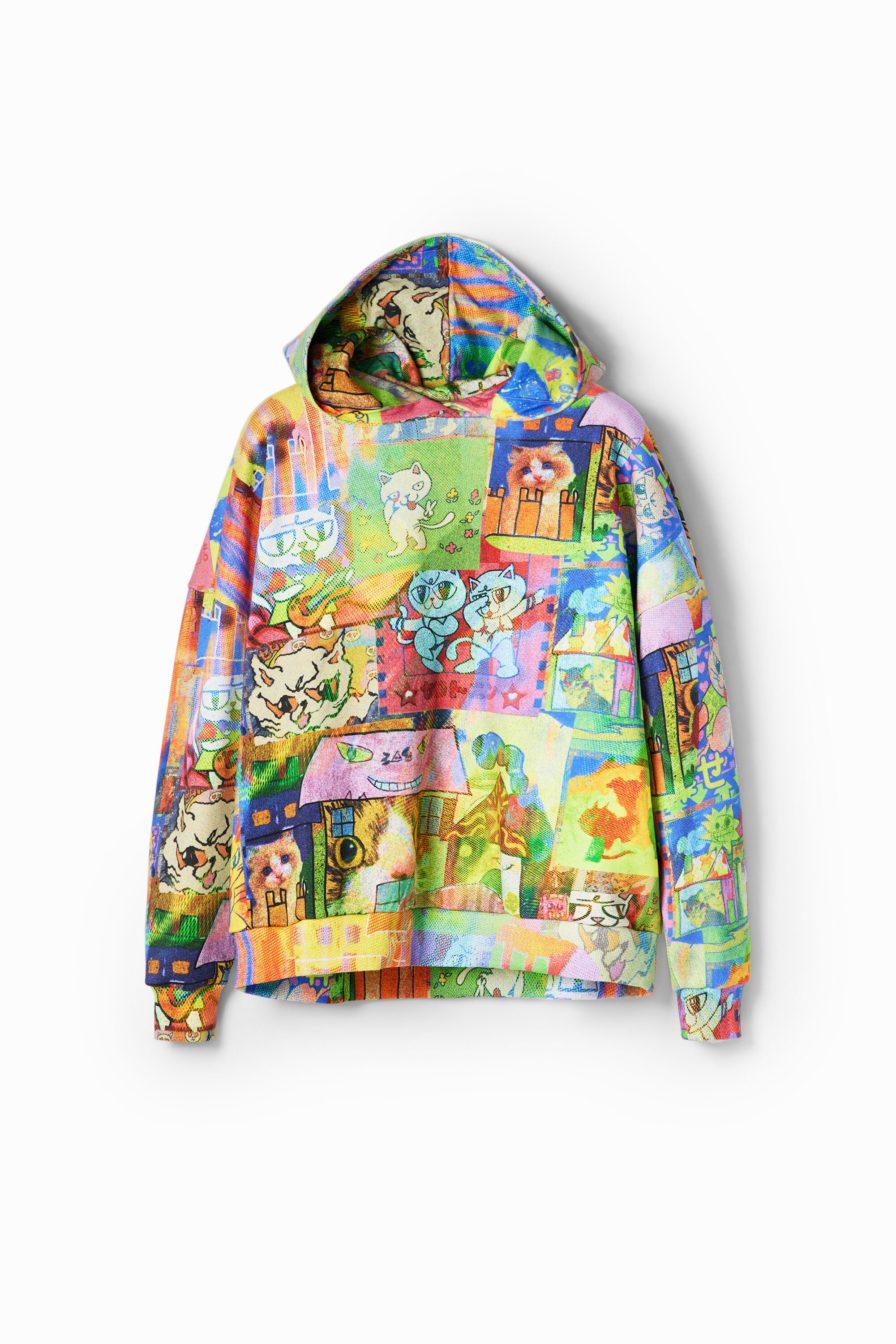 激安挑戦！！ ユニセックス Desigual.com I オーバーサイズフーディ ネコ Escoté María トップス